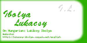 ibolya lukacsy business card