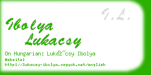 ibolya lukacsy business card